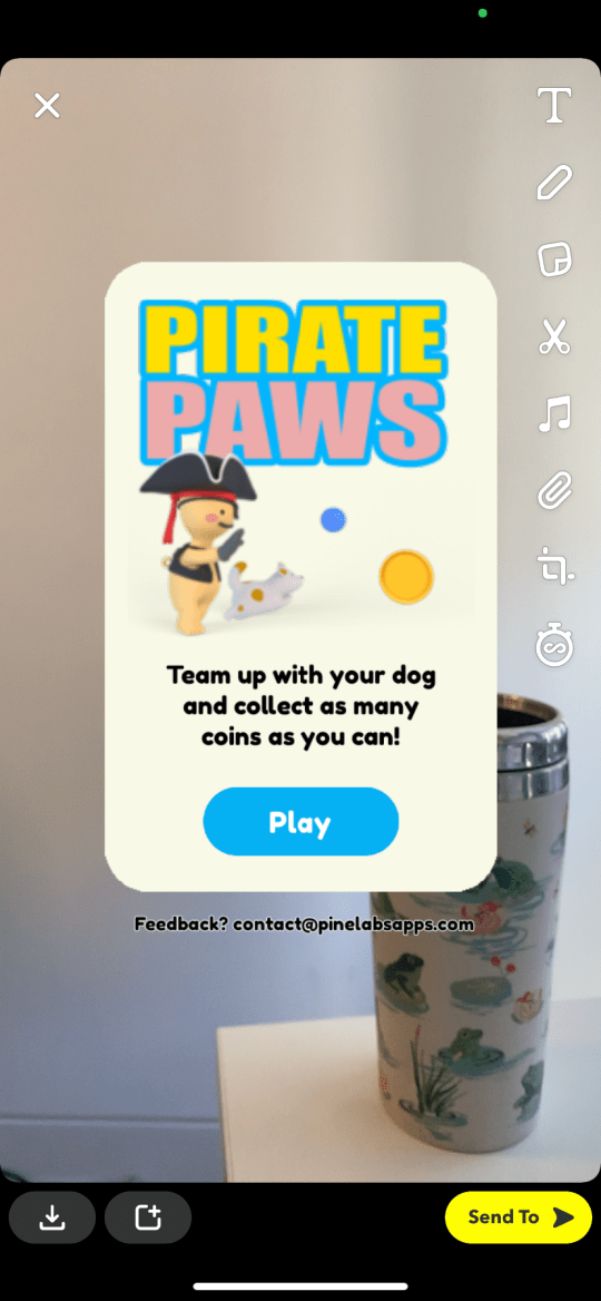 Función de juego de Snapchat